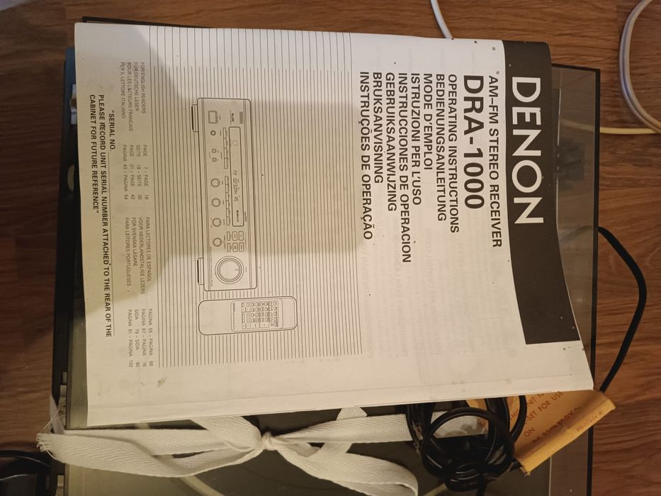 Amplituner Denon DRA-1000 z pilotem