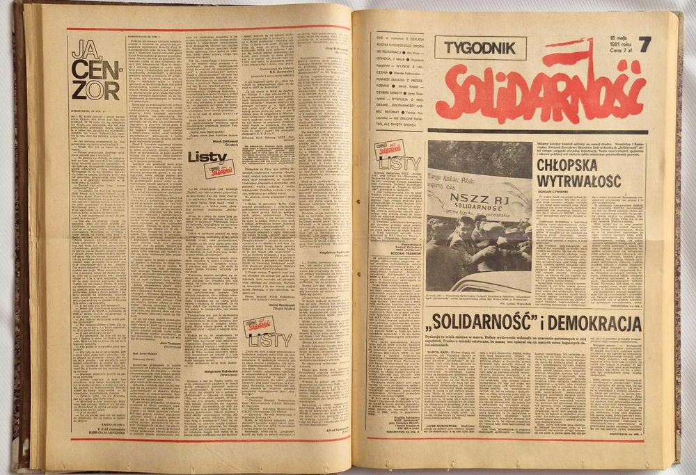 Kolekcjonerski egzemplarz - twarda oprawa - rocznik 1981 - Tygodnik Solidarność