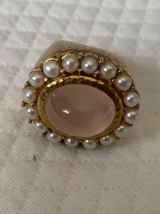 Anel em prata dourada