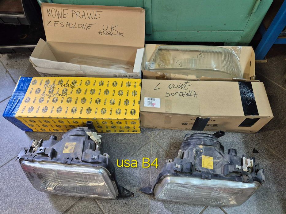 Audi 80 b4 lampa lampy soczewki lewa prawa odblysnik ramka
