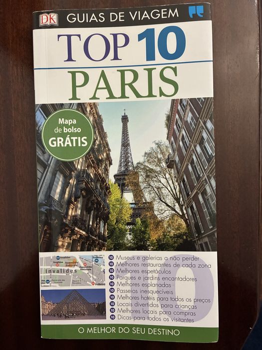 Livro guia de bolso top 10 Paris