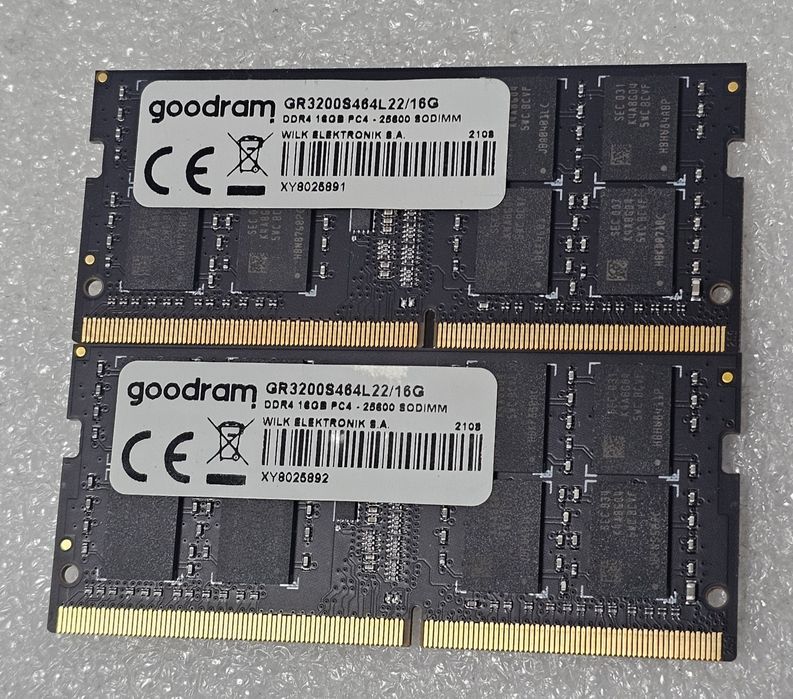 Оперативна память Goodram GR3200S464L22/16G DDR4 16Gb 3200 MHz.