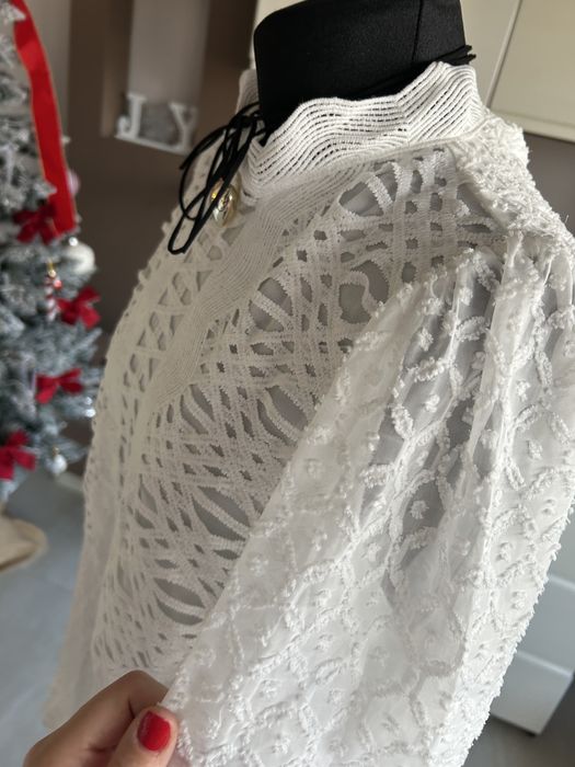 Biała Sukienka Oversize na Świeta Renee Nowa casual boho