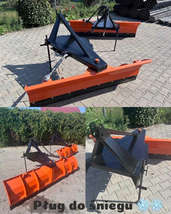 Pług na TUZ tył/przód do ciągnika Śnierzny obrotowy 360° . Producent!