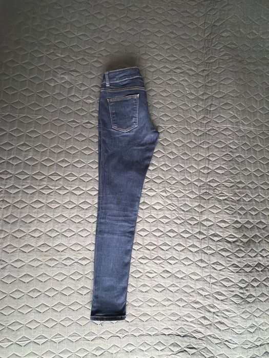 jeansy spodnie damskie 36 Zara denim granat