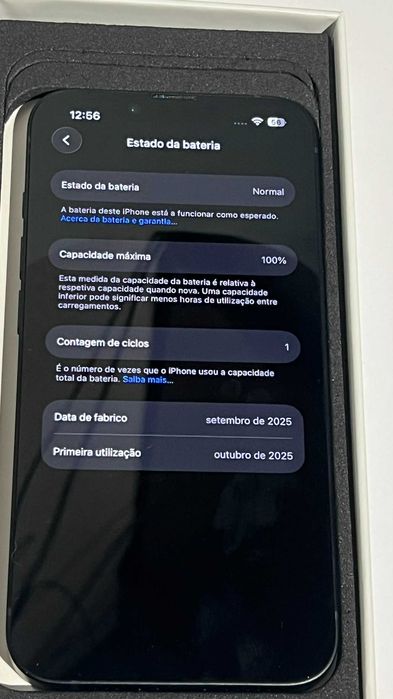 iPhone 16e 128GB Preto – Nunca usado - Garantia