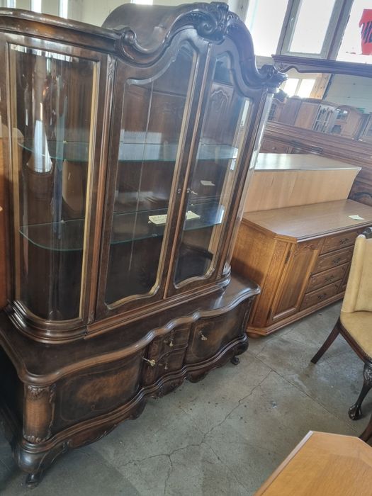 witryna drewniana styl ludwik serwantka biblioteczka