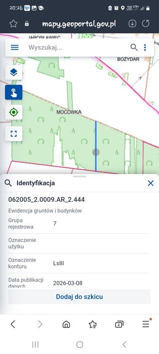 Sprzedam działkę leśną