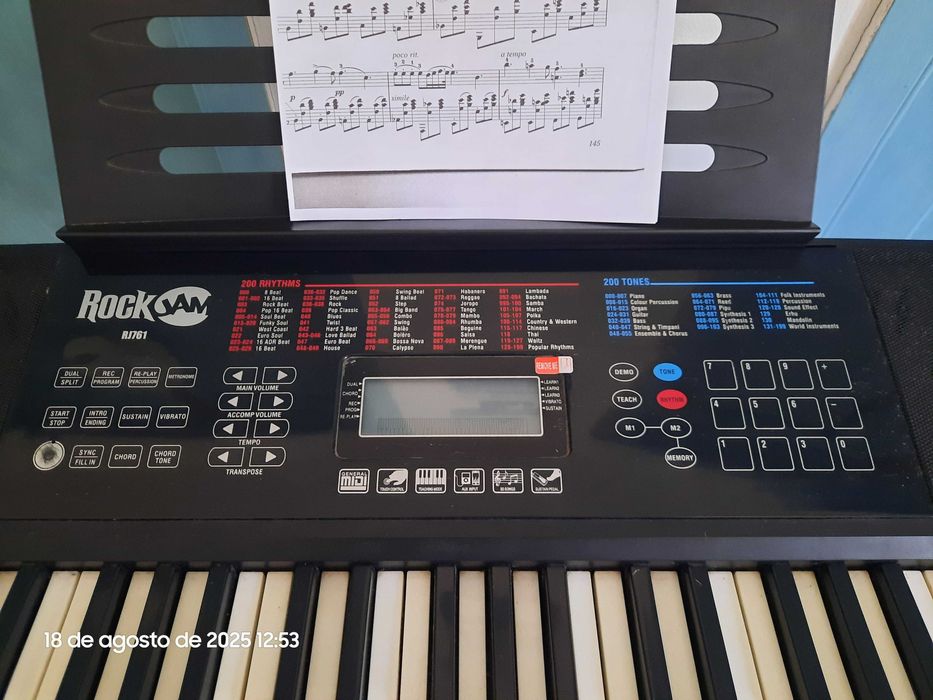 RockJam RJ761 Touch Display Teclado Elétrico Piano