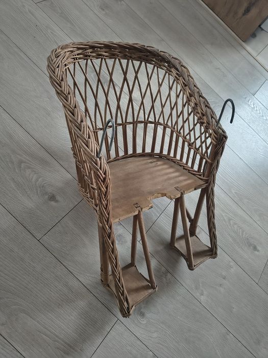 Nosidełko siodełko na rower dla dziecka wiklinowe