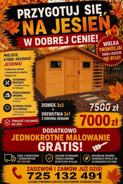 Domki narzedziowe ogrodowe drewutnie taras altanka