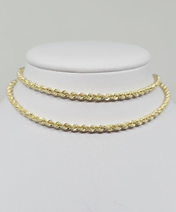 Złoty łańcuszek splot kordel diamentowany próba 585 14k waga 5.87