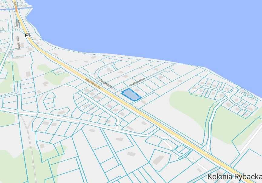 Działka w Kolonii Rybackiej - ul. Nadbrzeżna