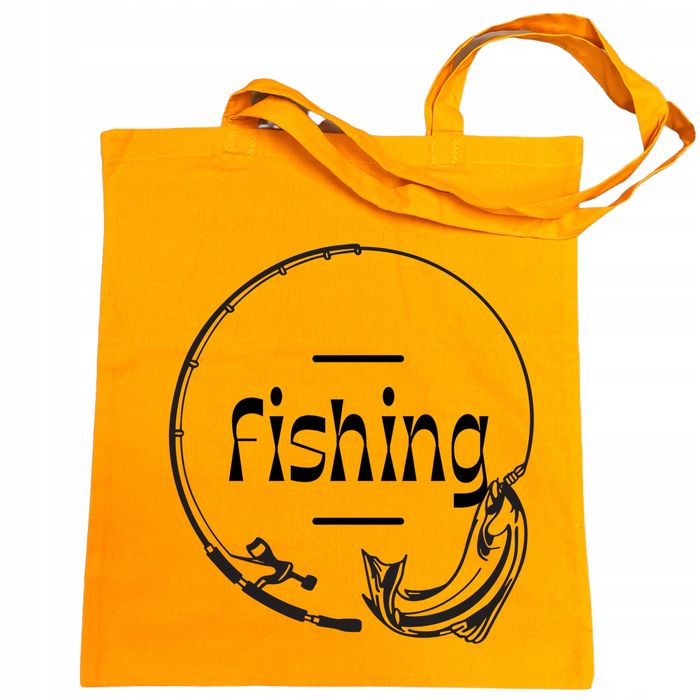 torba na zakupy nadruk wędkowanie fishing