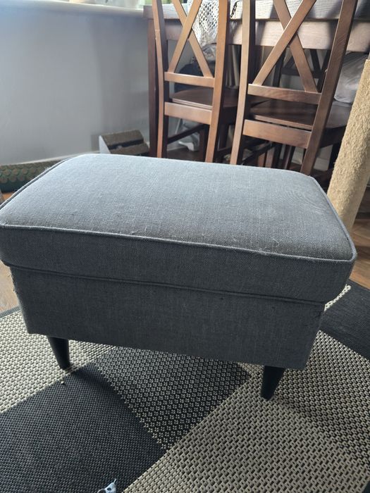 Podnóżek IKEA 
Podnóżek ze schowkiem, Nordvalla ciemnoszary