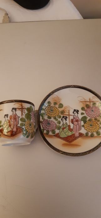 Porcelana Kutani Japońska - Gejsza