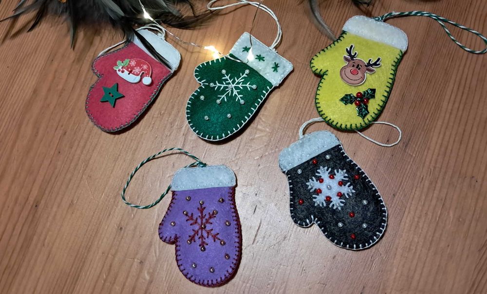 Ozdoby na choinkę, stroik handmade