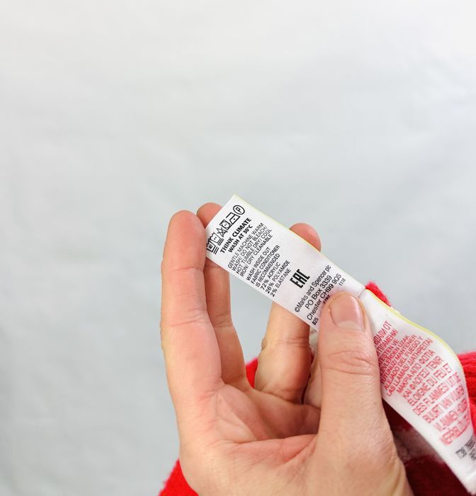 Czerwona tunika w białe paski S 36