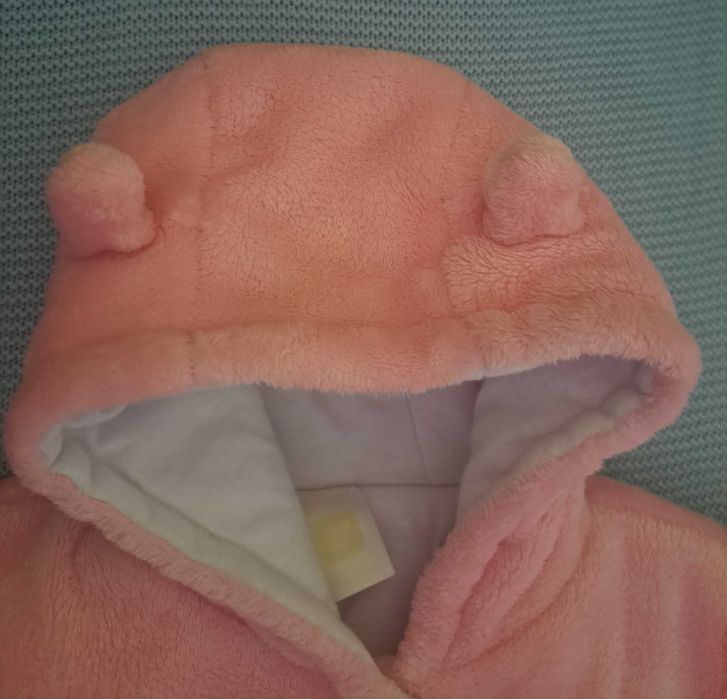 Dziecko kombinezon z kapturem różowy 9-12 m