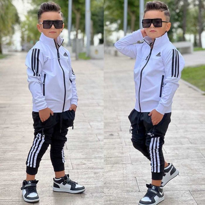 Дитячий спортивний костюм Adidas Адидас чорний білий