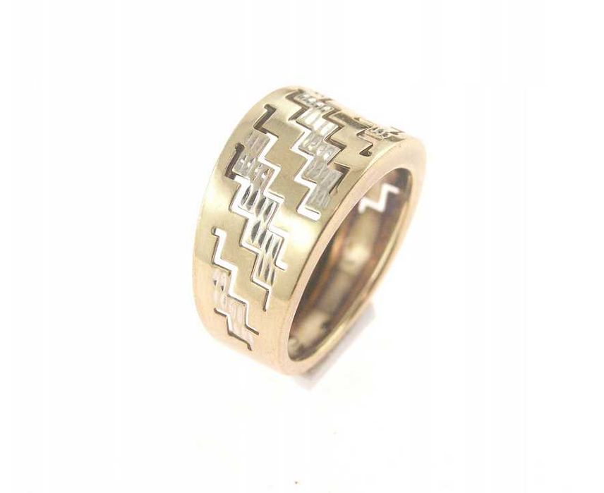 Szeroki złoty PIERŚCIONEK ZŁOTO_ p.333 roz.18