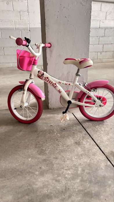 Bicicleta Infantil Minnie Mouse (14") + Rodinhas de Apoio Incluídas!