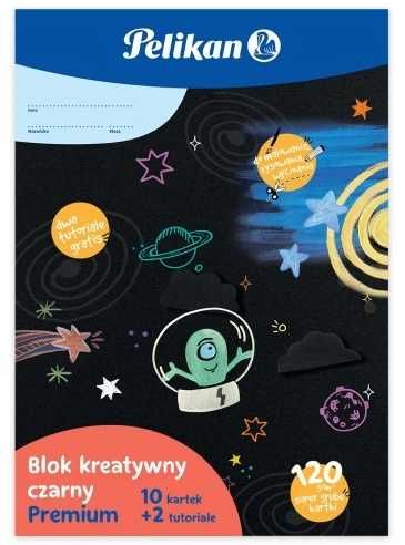 Blok rysunkowy kreatywny A4 10 kartek czarnych