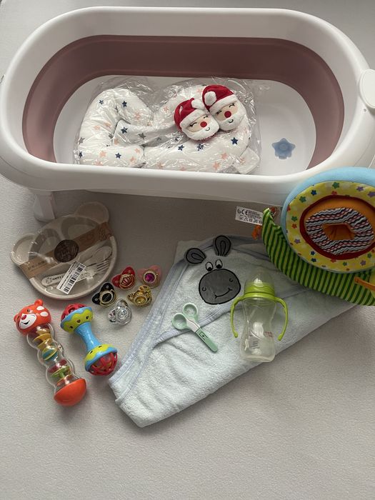 Большой набор для малыша! Ванночка, соска, матрасик, бутылочка