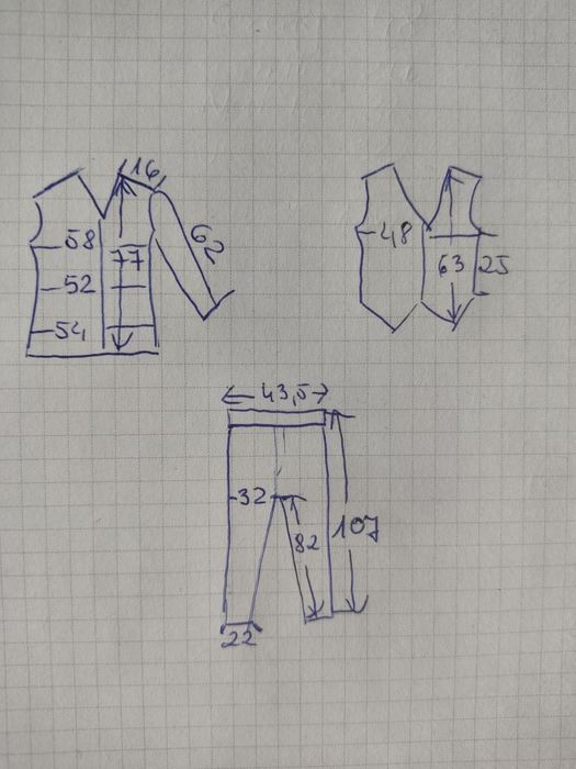 Garnitur męski,trzy częściowy
