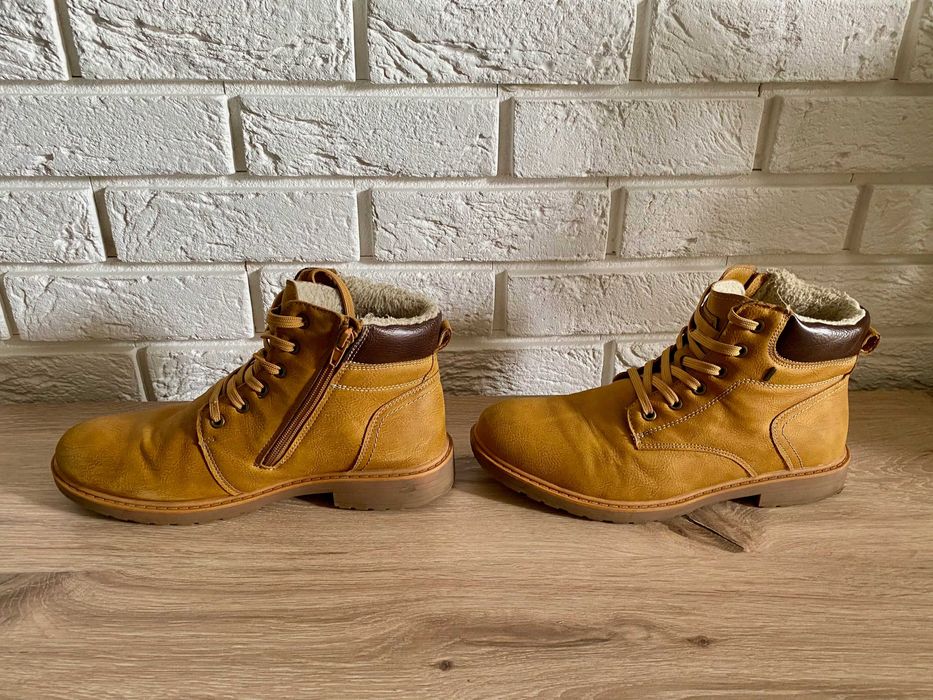 Buty męskie / wysokie ocieplane trzewiki / trapery r. 41 Lanetti