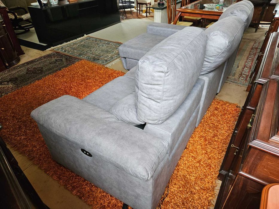 Grande sofá chaise long electrico - óptimo estado e qualidade