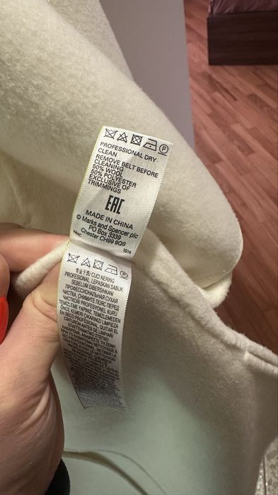 Продам стильное белое/Ivory  пальто  Autograph   премиум линейкаM&S