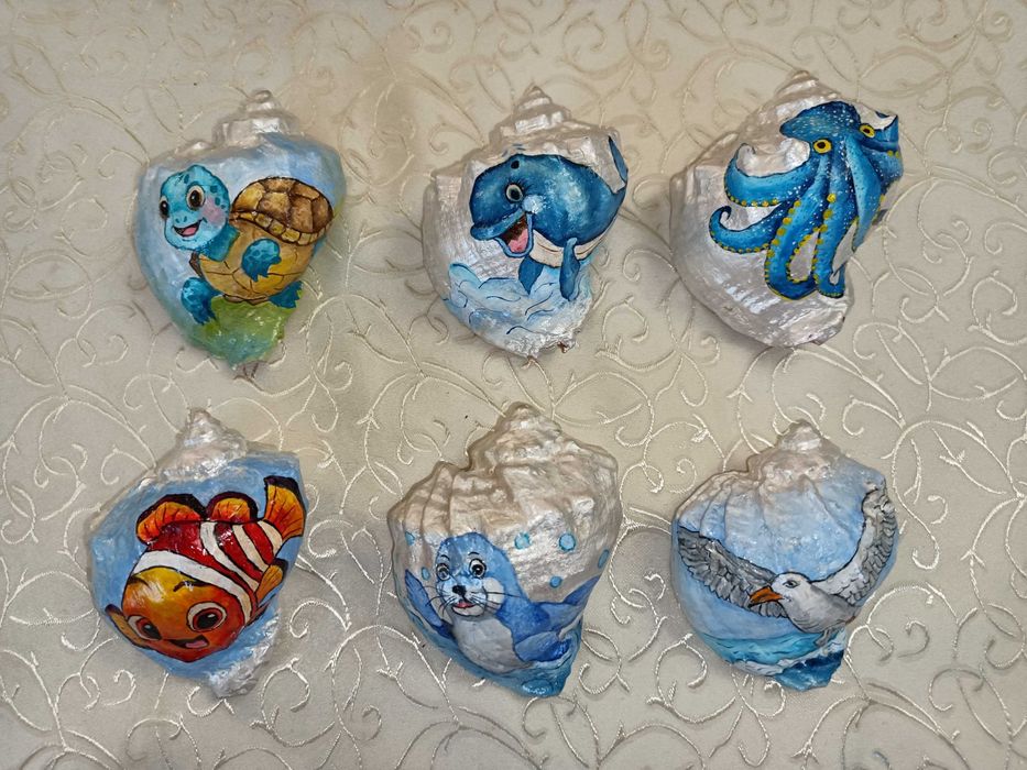 Сувенірні намальовані ракушки (рапани)