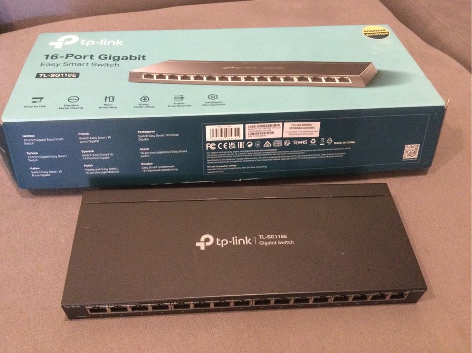 Switch de rede TP-Link  Gigabit 16 portas  com gestao de trafego.