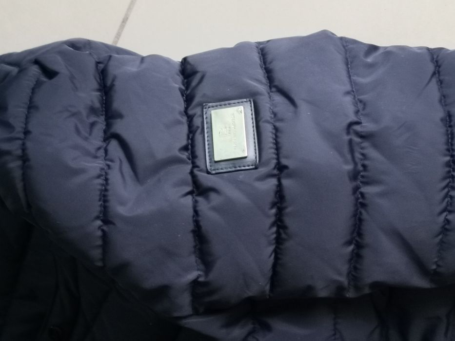 Elisabetta Franchi granatowa kurta puchowa 40 L