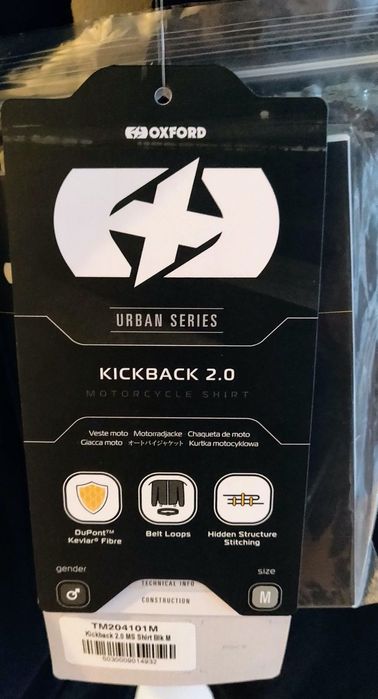 Casaco Oxford Oxford Kickback 2.0 Shirt, preto M (novo)