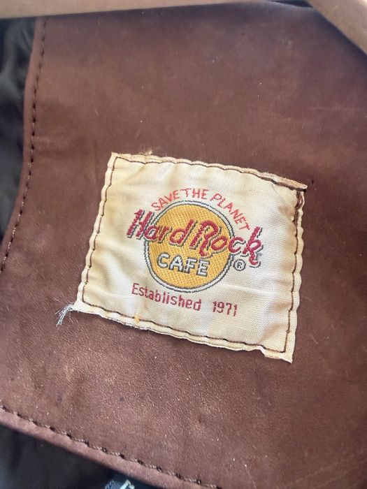 Jaqueta de couro Hard Rock década 70