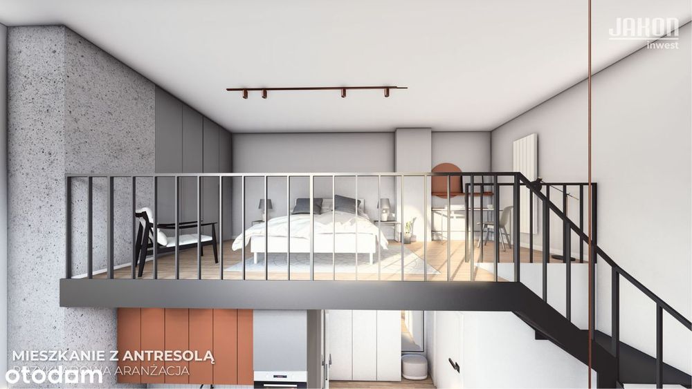 53 m² | mieszkanie dwupoziomowe z balkonem | Brzeg