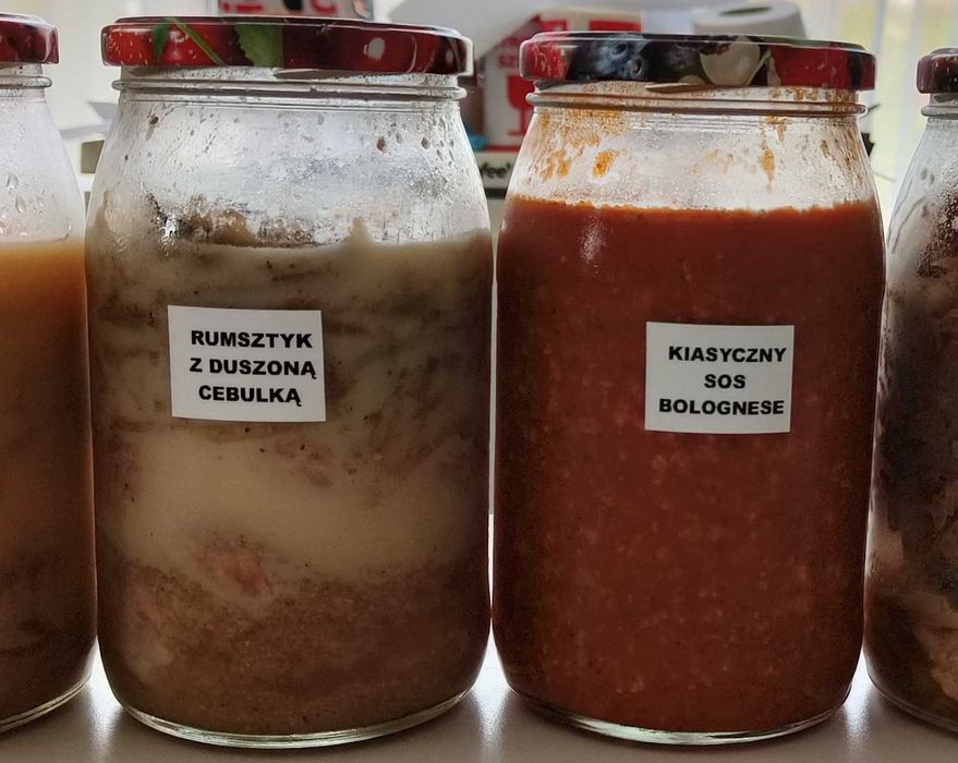 Nowy zestaw obiadowy 10 szt. w słoikach 0,9 l wekowany wysyłka termo