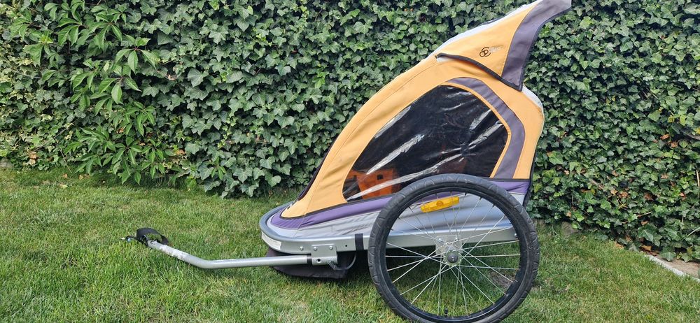 Przyczepka ryksza rowerowa dla 2 dzieci