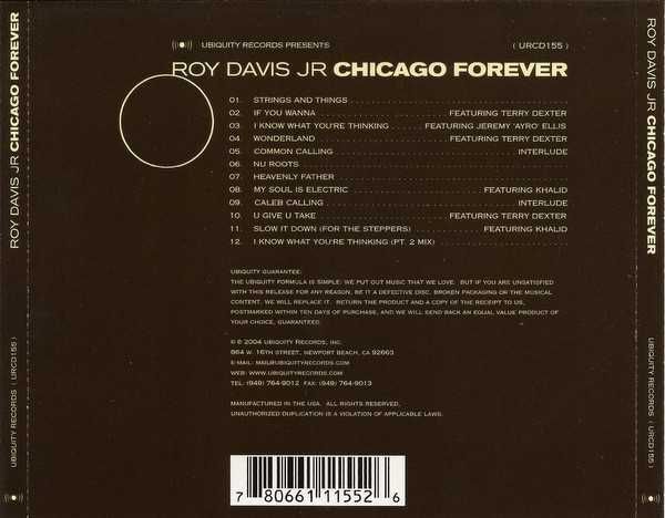 Roy Davis Jr. ‎– Chicago Forever (CD)