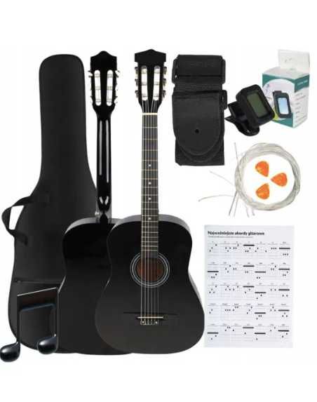 Gitara do nauki kolory zestaw płyta CD nowa stroik pokrowiec HIT