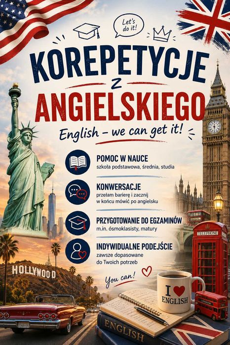 Język angielski - korepetycje, egzaminy, indywidualna nauka, mówienie