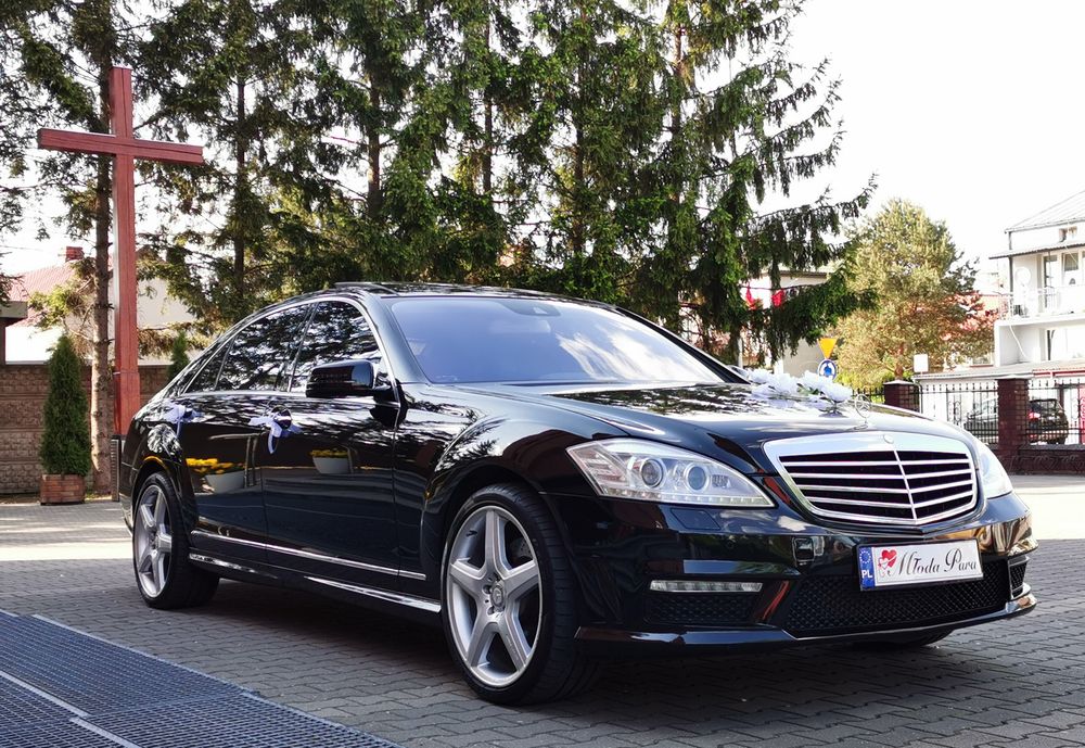 Mercedes S klasa AMG long do ślubu. Dekoracja w cenie