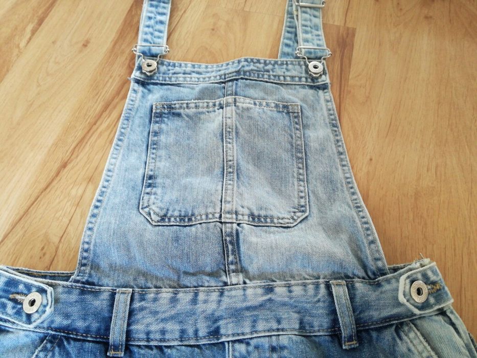 Nowa spodnica jeans ogrodniczka Cropp rozdarcia r. S mini