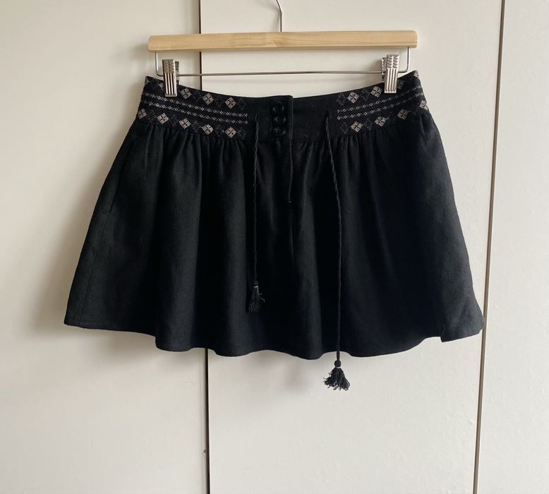 Czarna wełniana spódnica mini Reserved rozmiar 36 #B-42
