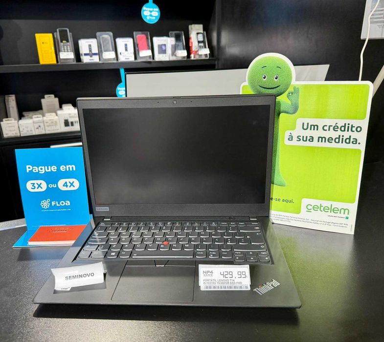 PORTATIL LENOVO THINKPAD T14 i5 16/240GB SSD FHD Apenas 429,99! Aproveite, pague em 4x, 12x ou mais!