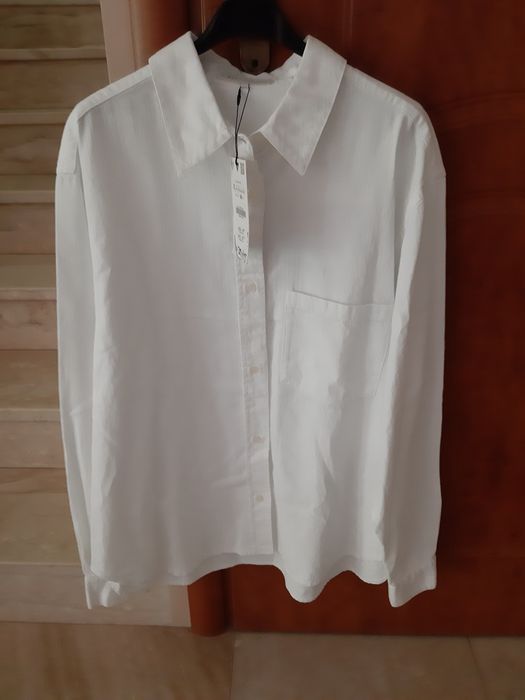 Koszula Zara xxl biała klasyk zara bluzka oversize woman bluzeczka tkm