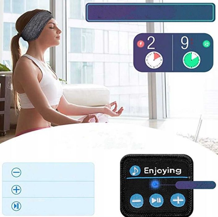 OPASKA BLUETOOTH TRENINGOWA/ na głowę uszy oczy do spania bezprzewodwa