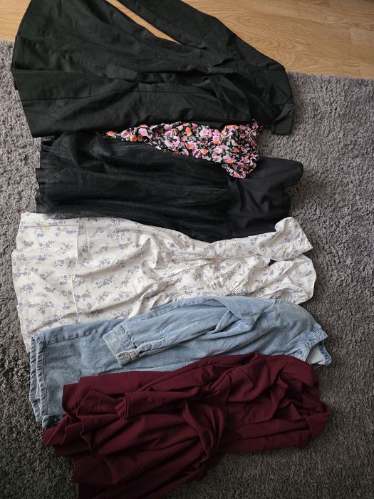 70szt Paczka ubrań Paka XS S M Spodnie,sukienki,bluzki